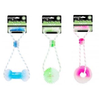 Glow In The Dark Tug Dog Toy - Assorted 