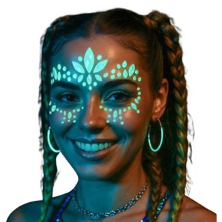 Glow in the Dark Adhesive Face Jewels