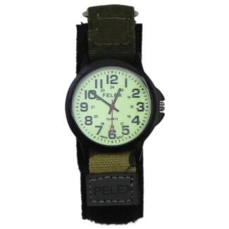 Wholesale Pelex Men's Classic Glow In The Dark Velcro Strap Watch - Camo/Black 