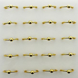 Gold Plated Ball Twist Nose Rings (8 mm)