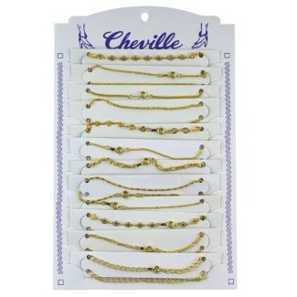 Wholesale Gold Assorted Design Anklets