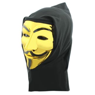Gold Coloured Vendetta Face Mask with Head Cover