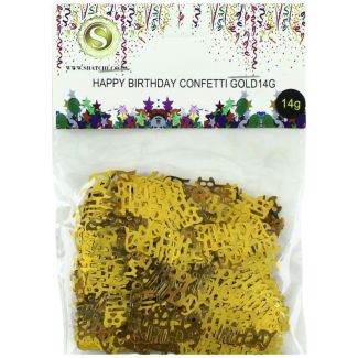 Happy Birthday Gold Confetti (14g)