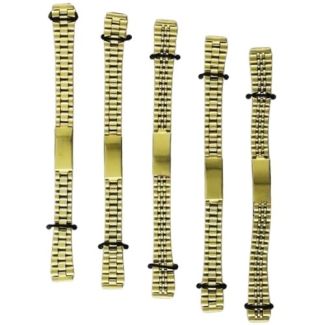 Gold Jubilee Style Metal Bracelet Watch Straps - 12mm
