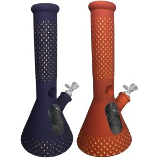 Gold Pattern Glass Waterpipe - Assorted (12.5 inch)