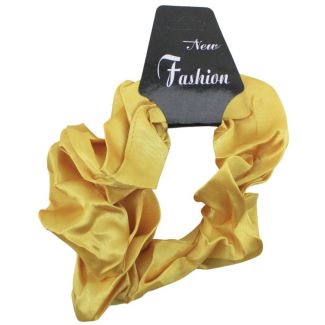 Gold Satin Hair Scrunchie - 15cm