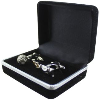 Golf Ball and Club Design Cufflink Pair