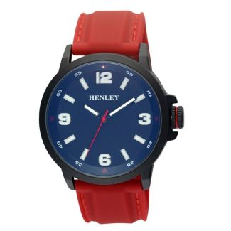 Wholesale Men's Henley Blue Laser Lens Sports Watch- Black/Red