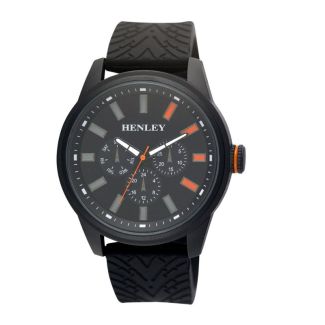 Wholesale Men's Henley Silicon Sports Watch- Black