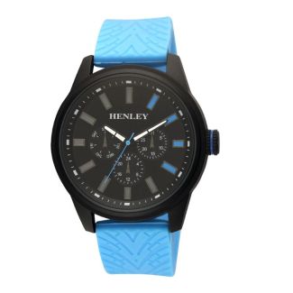 Wholesale Men's Henley Silicon Sports Watch- Blue