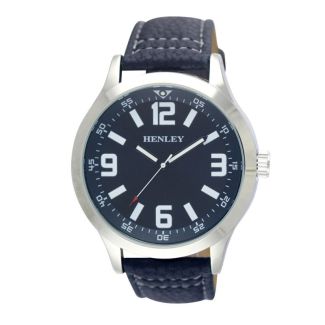 Wholesale Men's Henley Classic Stitched Watch- Blue