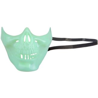 Halloween Glow In The Dark Half Skull Mask