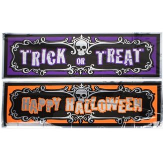 Halloween foil banners 3FT- Assorted 
