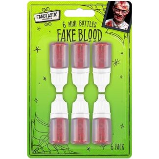Halloween Blood Drop Mini Bottles (Pack of 6)