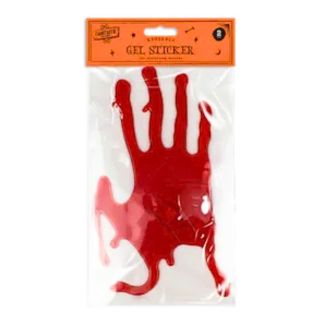 Halloween Bloody Hands Gel Window Stickers - 21 cm