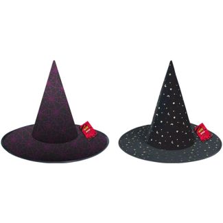 Halloween Printed Witches Hat - Assorted