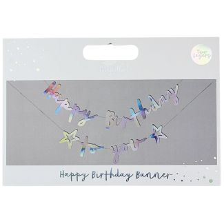 Happy Birthday To You Banner - Iridescent