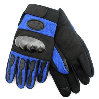 Hard Knuckle Touch Screen Gloves  - Black and Blue