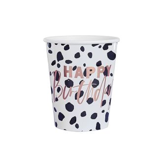 Paper Cups Dalmatian Print 10pcs - Assorted Designs 