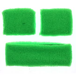 Head & Wrist Sweatbands - Neon Green
