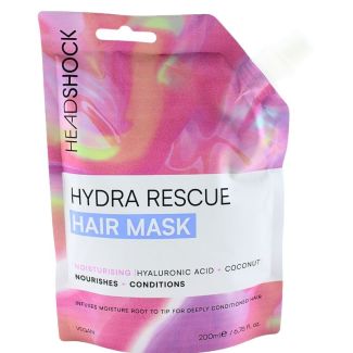 HeadShock Hydra Rescue Moisturising Hair Mask - Hyaluronic Acid & Coconut (200ml)