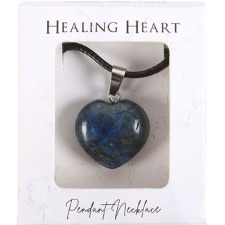 Healing Crystal Heart Necklace - Lapis Lazuli