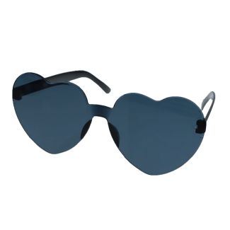 Wholesale Heart Shaped Sunglasses - Black 