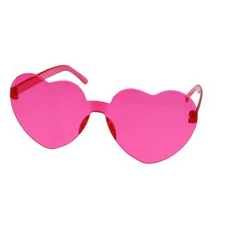 Heart Shaped Sunglasses - Fuchsia 
