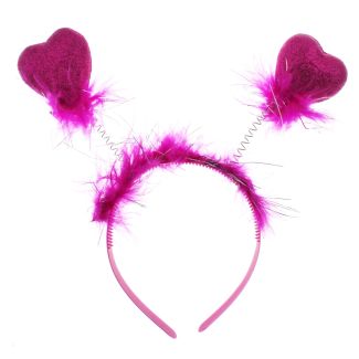 Heart Shaped Deely Boppers - Hot Pink