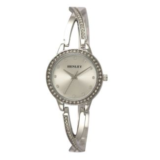 Wholesale Ladies Henley Diamante Twist Bracelet Watch - Silver