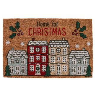 Home For Christmas Door Mat 