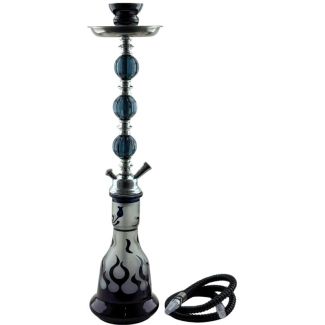 Hookah Set With Single Hose Flame Design – Assorted Colours (56cm)