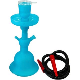 Hookah Set With Single Hose Plain Design - Assorted Colours (34cm)