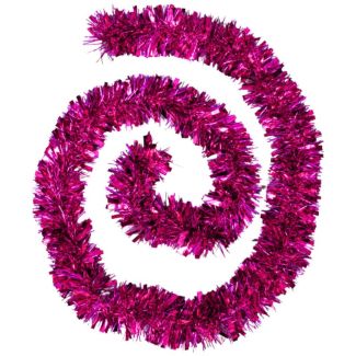 Christmas Tinsel Garland- Hot Pink (1.8m)