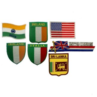 Wholesale Flags Iron-On Patches - Assorted Designs