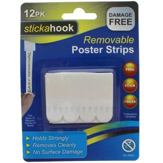 stickahook Self Adhesive Removable Poster Strips - Small
