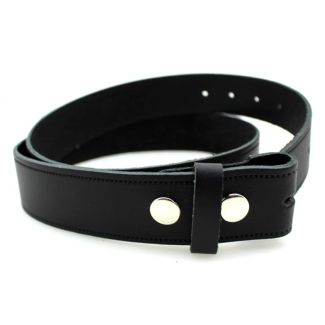 Wholesale Men's Press Stud Leather Belts 1.5'' Wide -Black XXL