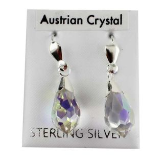 Wholesale Sterling Silver Austrian Crystal Droplet Earring