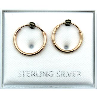 Wholesale Rose Gold Plated Hoop Earrings - 11mm