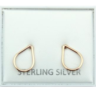 Wholesale Gold Plated Droplet Studs - 11mm