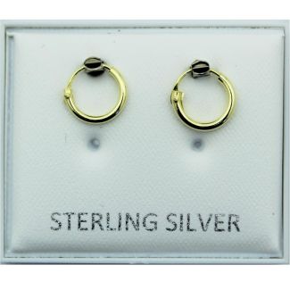 Wholesale Gold Plated Hoop Earrings - 7mm