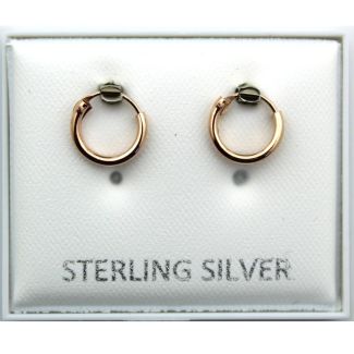 Wholesale Rose Gold Plated Hoop Studs - 7mm