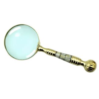 Wholesale Magnifying Glass with Marble Effect Gold Handle - 20cm