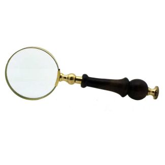 Wholesale Gold Magnifying Glass with Wooden Handle - 23 cm