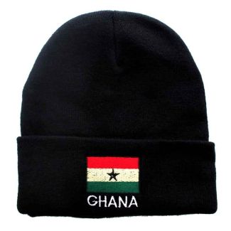 Unisex Knitted Ghana Beanie Hat 