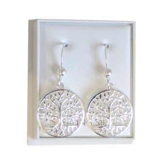 Sterling Silver Tree of Life Earrings - Approx 15mm