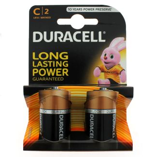 Duracell Plus Power Alkaline Batteries - C (1.5 V)