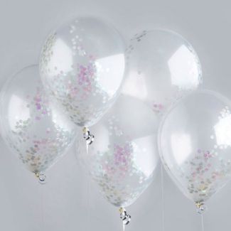 Iridescent Confetti Balloons (Pack of 5)