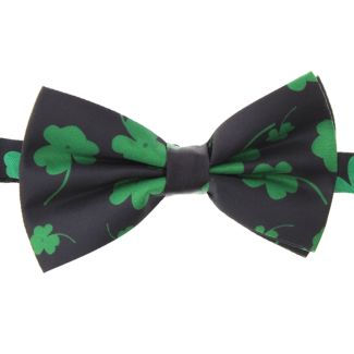St Patrick's Day Bow Tie - Black 
