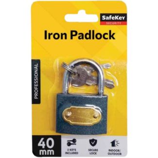 Iron Padlock with 2 Keys – 40mm